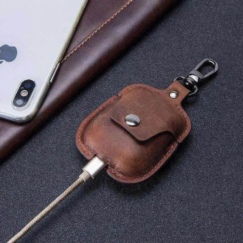 AirPods Leather Covers + Keychain Hook!