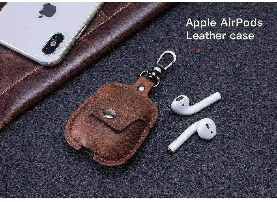 AirPods Leather Covers + Keychain Hook!