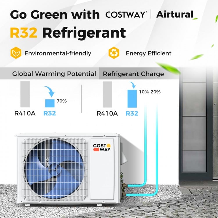 Airtural Series 24000 BTU 21 SEER2 Mini Split Heat Pump Energy Star Certified WiFi Enabled