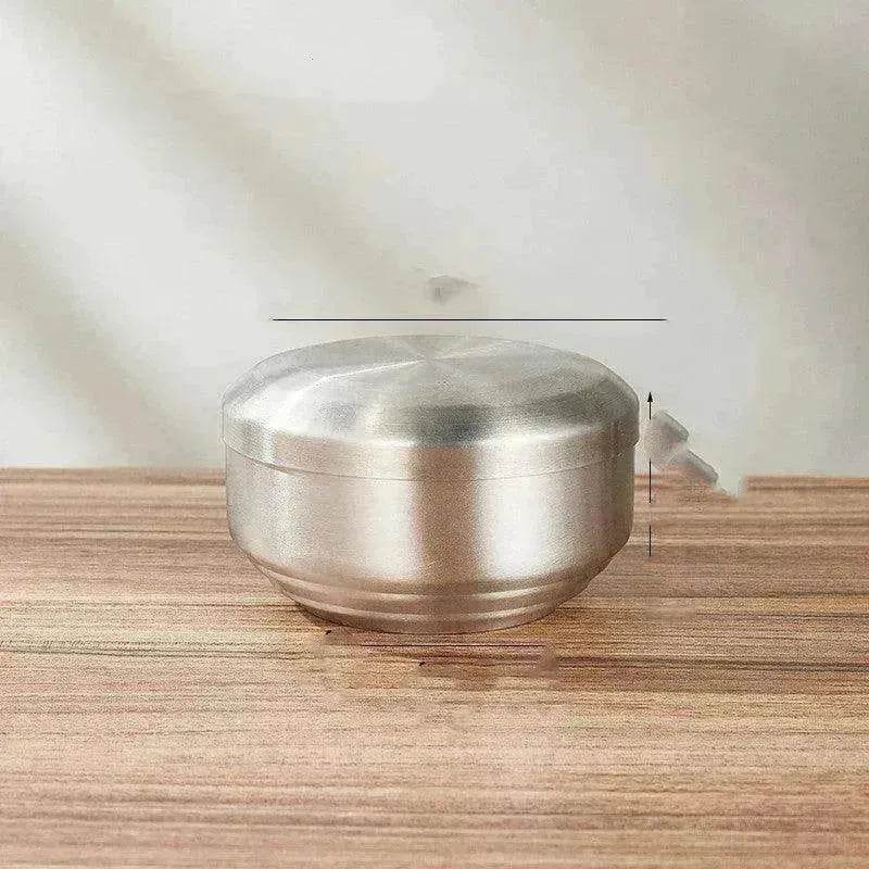 An Adorable Stainless Steel with Golden Tape Tureen Bowl