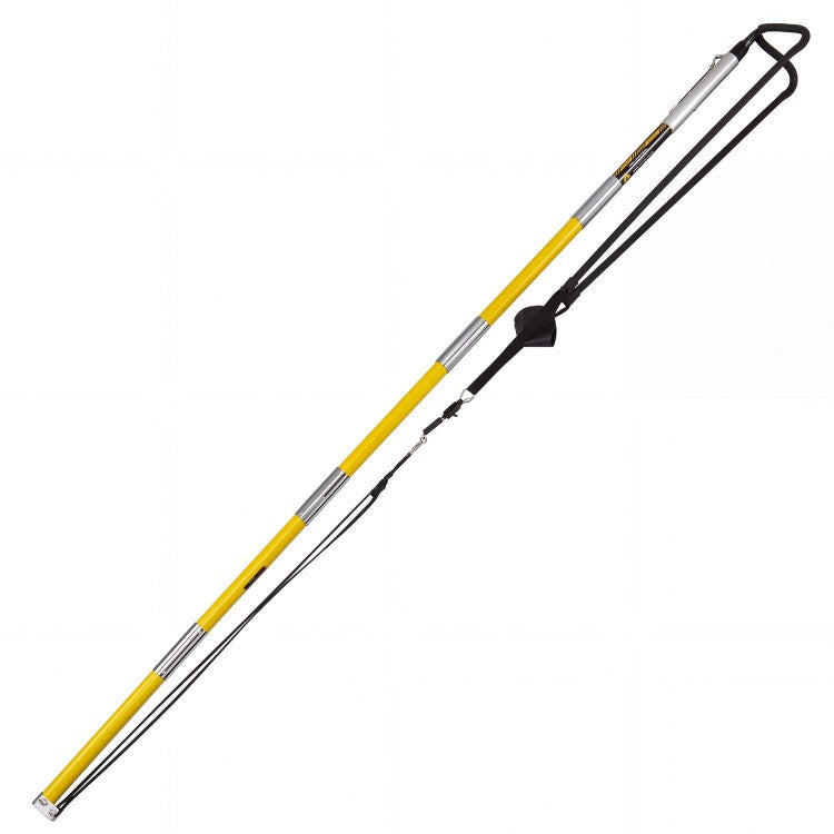 Arborist Throw Line Launcher with 91" Fiberglass Pole, Trigger Mechanism & Carry Bag – Green/Yellow