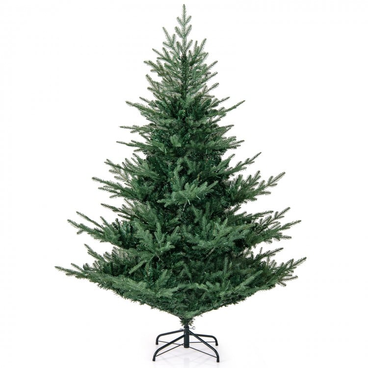6 ft Artificial Christmas Tree with Branch Tips and Warm White LED Lights