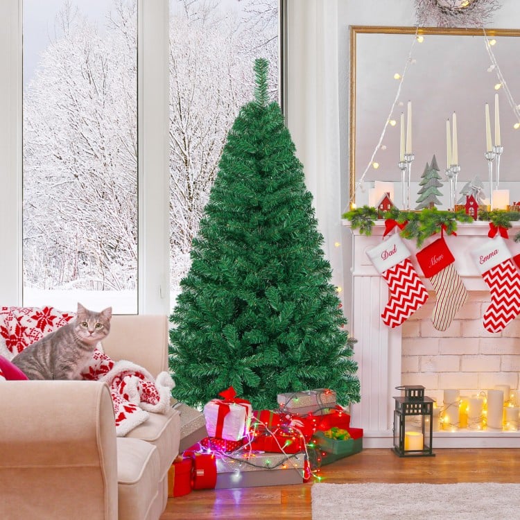5 Feet Artificial PVC Hinged Christmas Tree with Solid Metal Stand