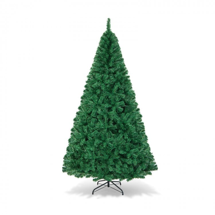 8 Feet Artificial PVC Hinged Christmas Tree with Solid Metal Stand