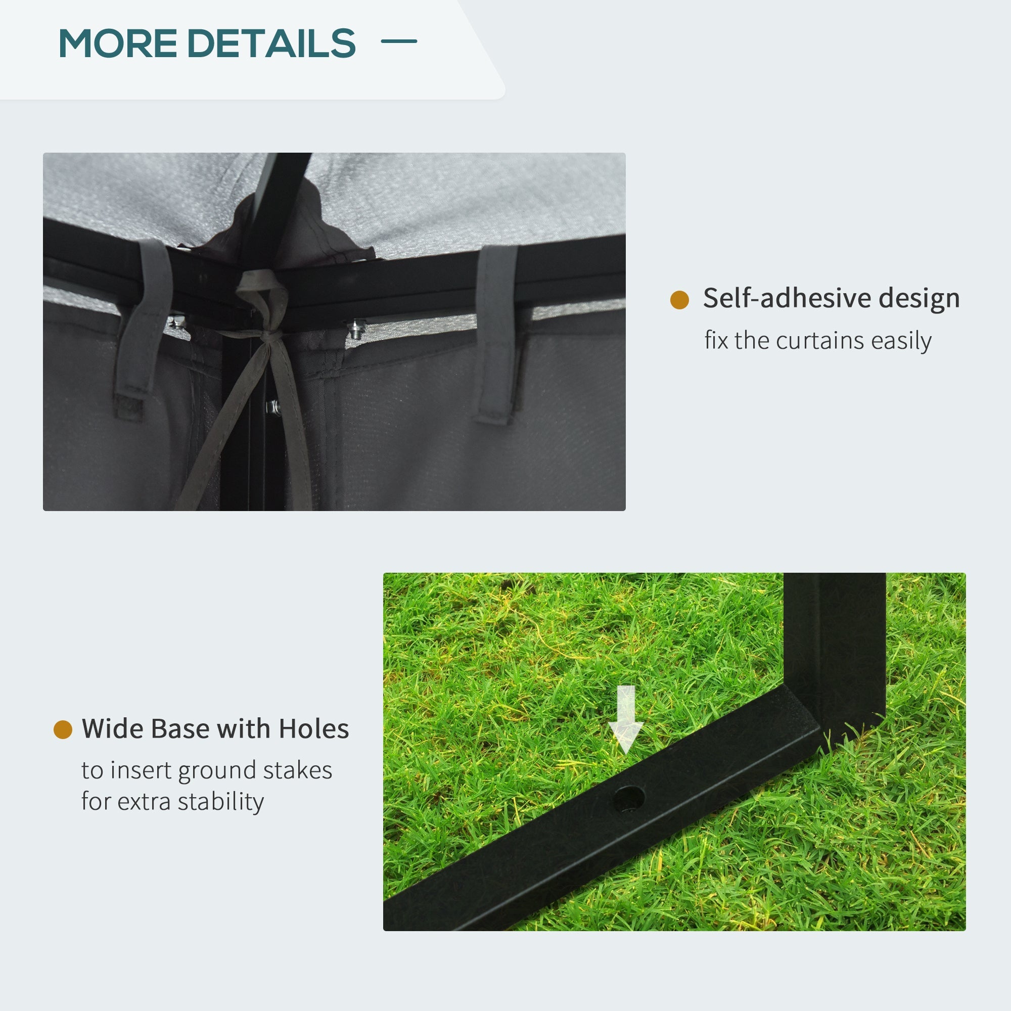 Outsunny 10' x 10' Outdoor Patio Garden Gazebo Canopy Shelter with Pavilion Sidewalls for Events, Dark Grey