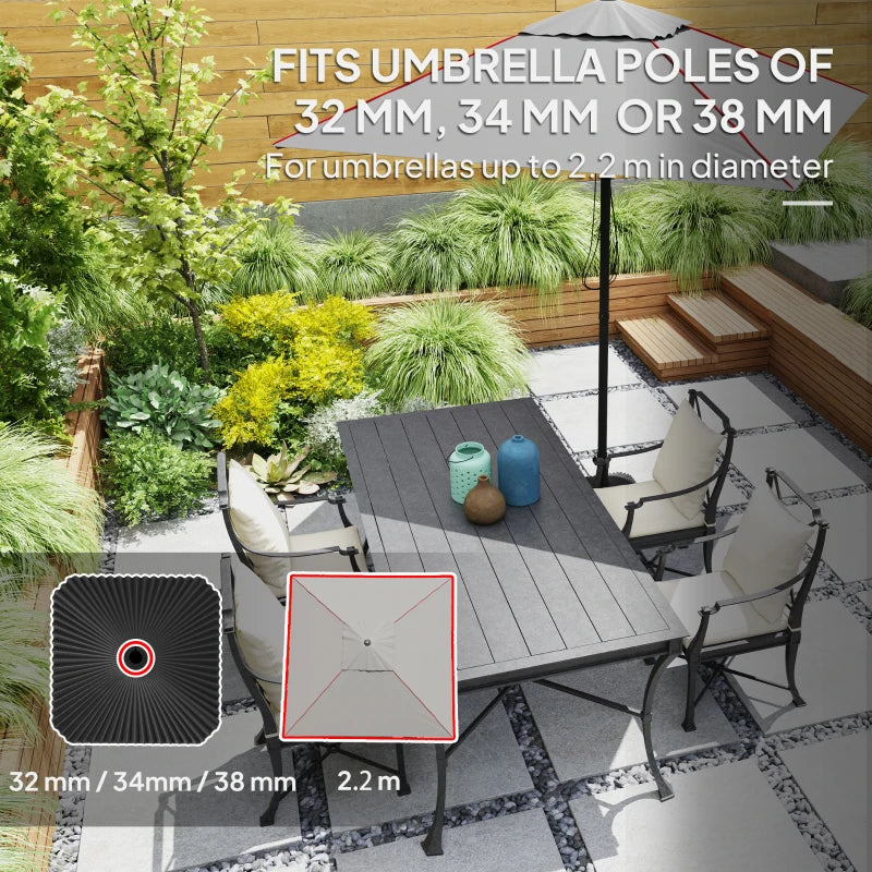 Patio Umbrella Base Umbrella Stand, Heavy Duty Outdoor Umbrella Stand Base 17.7" L x 17.7" W x 11.8" H Black