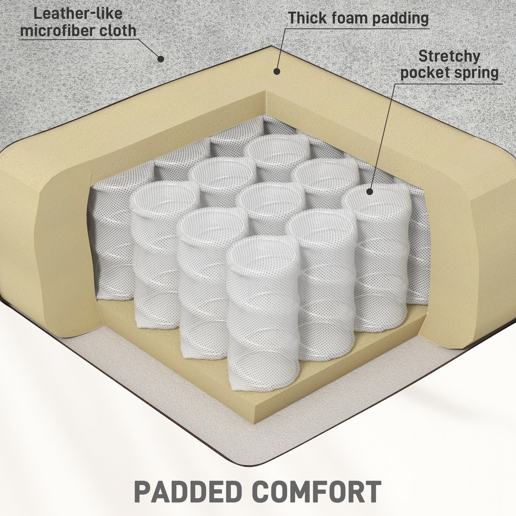 HOMCOM Manual Recliner Chair with Vibration Massage, Side Pockets, Microfibre Reclining Chair for Living Room, Grey