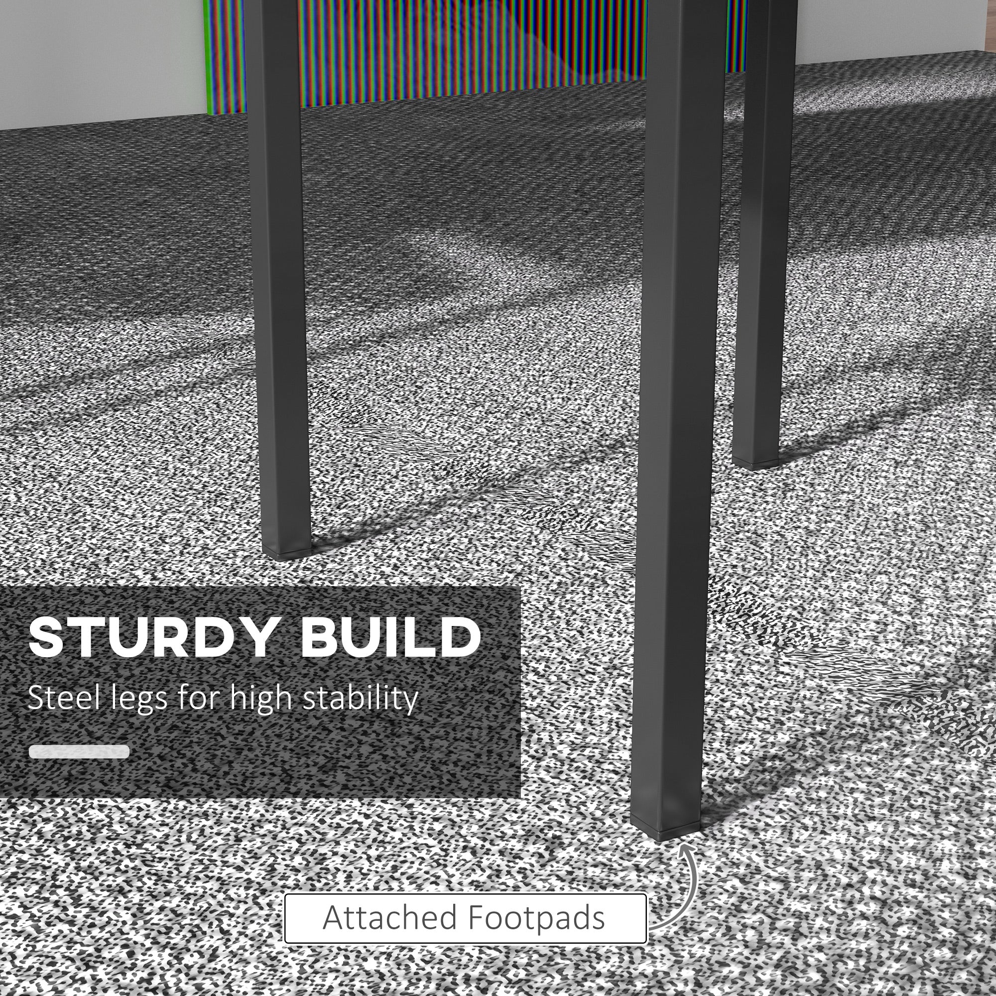 HOMCOM Set of 4 Modern Tufted High Back Dining Chairs Upholstered Seats Steel Legs for Living Room Kitchen Dining Area