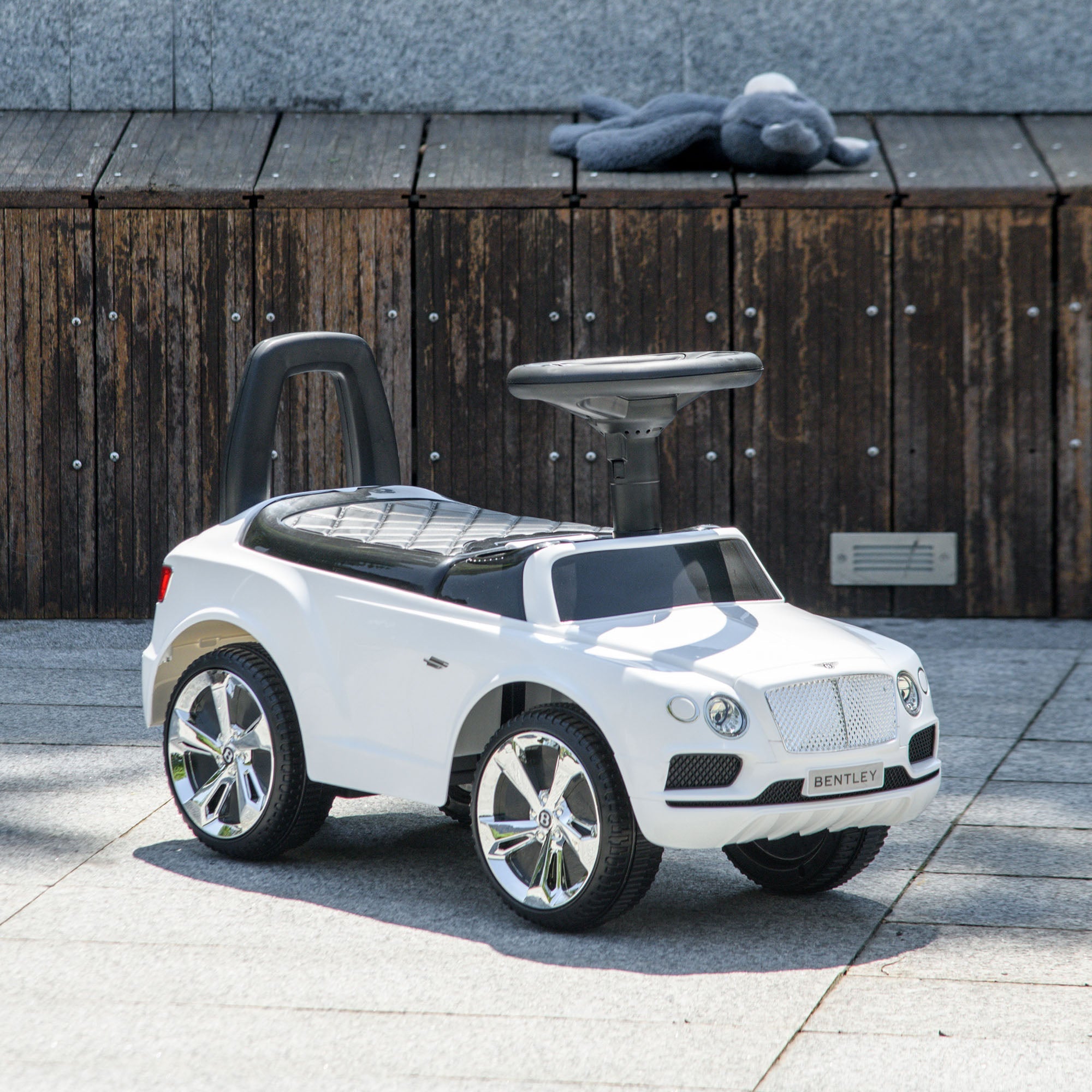 Qaba Bentley Bentayga Licensed Baby Car Foot To Floor with Horn Music, Under-Seat Storage, for 18-36 Months White