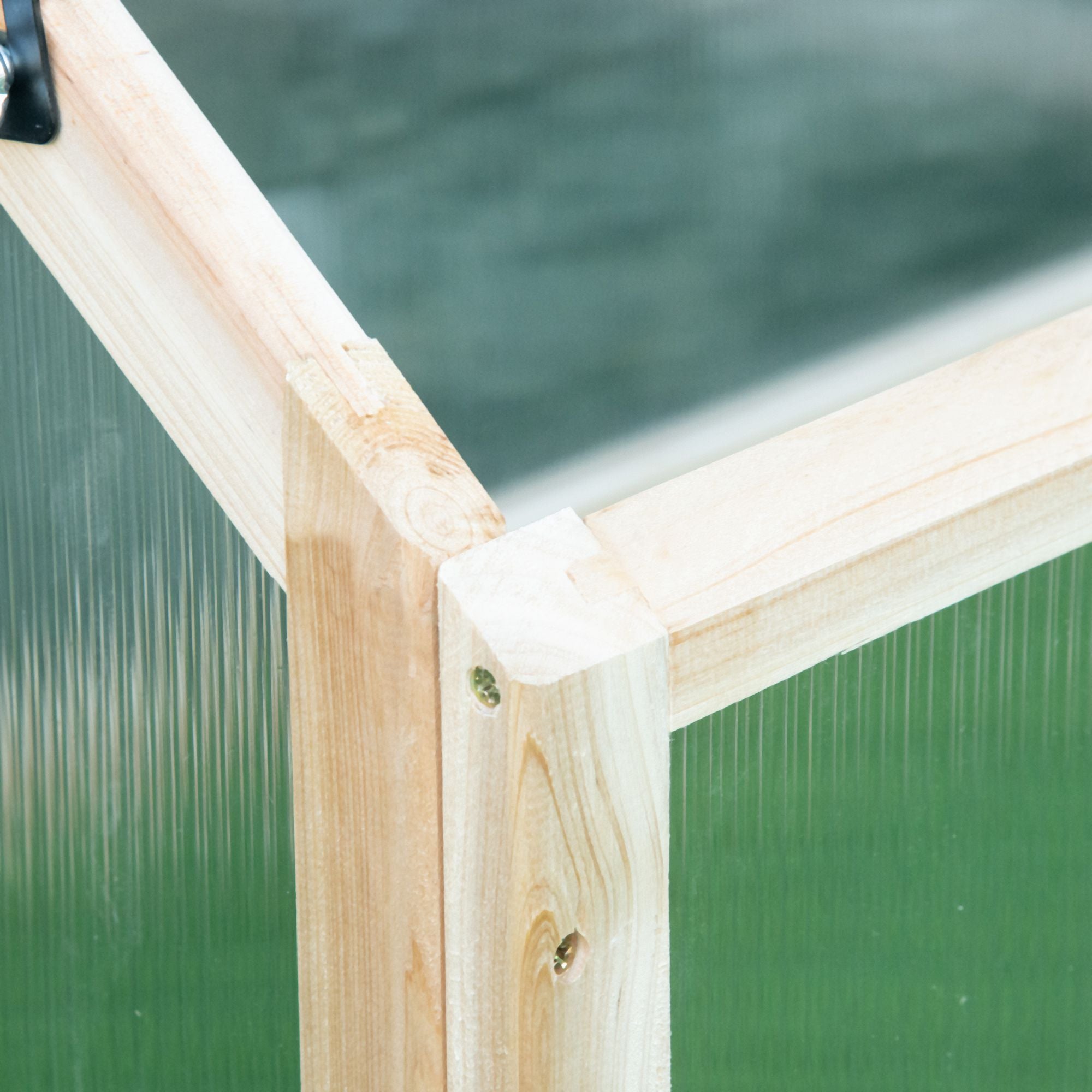 Outsunny Wooden Cold Frame Greenhouse Garden Portable Raised Planter with Openable Top for Indoor, Outdoor, Flowers, Vegetables, Plants, 35.5" x 20.5" x 19.5", Natural Wood