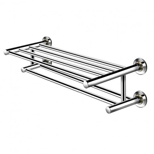 24 Inch Wall Mounted Stainless Steel Towel Storage Rack with 2 Storage Tier - Free Shipping