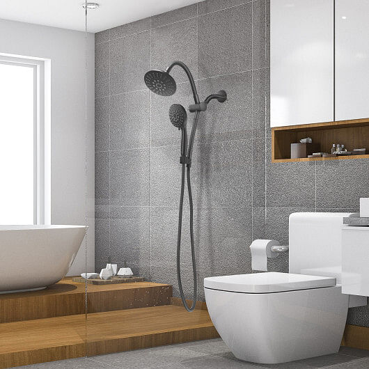 High Pressure Combo Handheld Shower Head-Black - Free Shipping