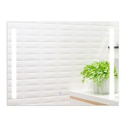 32 x 24 Inch Quadrate Wall Mirror with 3-Color Lights and Anti-Fog Function - Free Shipping