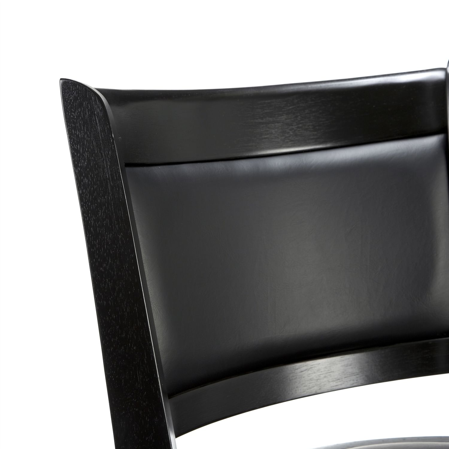 Black 29-inch Swivel Seat Barstool with Faux Leather Cushion Seat - Free Shipping