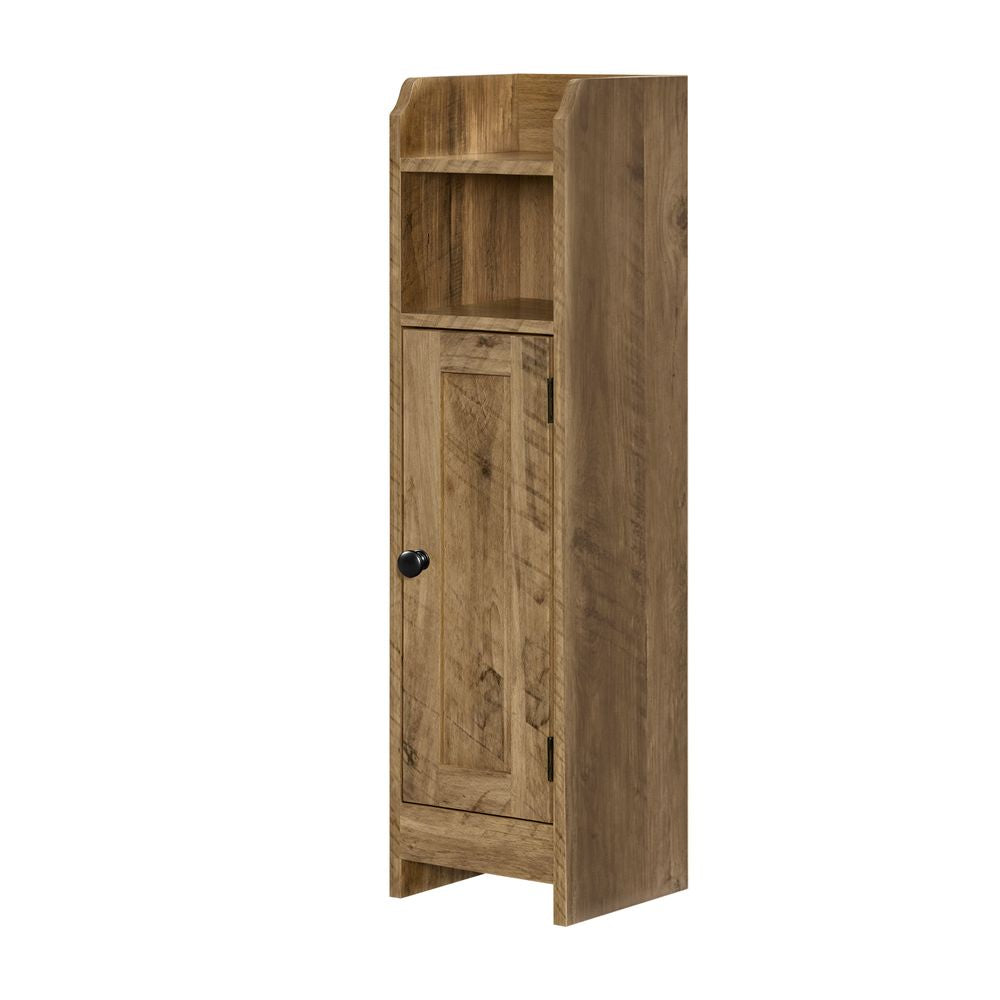 VASAGLE Small Bathroom Corner Floor Cabinet with Door – Honey Brown