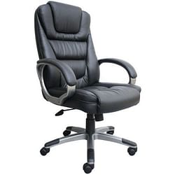 Ergonomic Black Faux Leather Executive Office Chair - Free Shipping