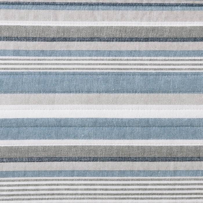 100-Percent Cotton Blue White Grey Nautical Stripes 4 Piece Daybed Cover Set - Free Shipping