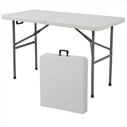 Multipurpose 4-Foot Center Folding Table with Carry Handle - Free Shipping