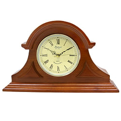 Bedford Clock Collection Mahogany Cherry Mantel Clock with Chimes - Free Shipping