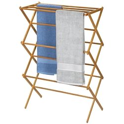 Folding Laundry Clothes Drying Rack in Bamboo Wood - Free Shipping