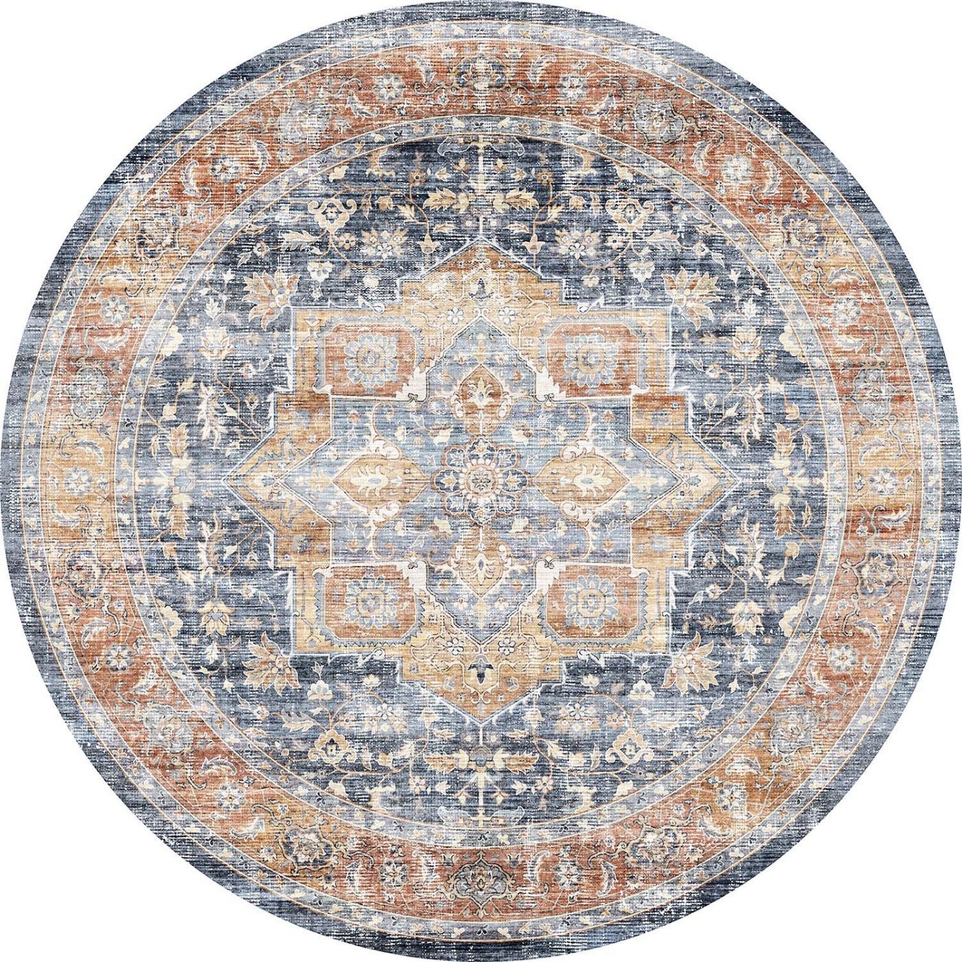 Talia Orange Blue Rug