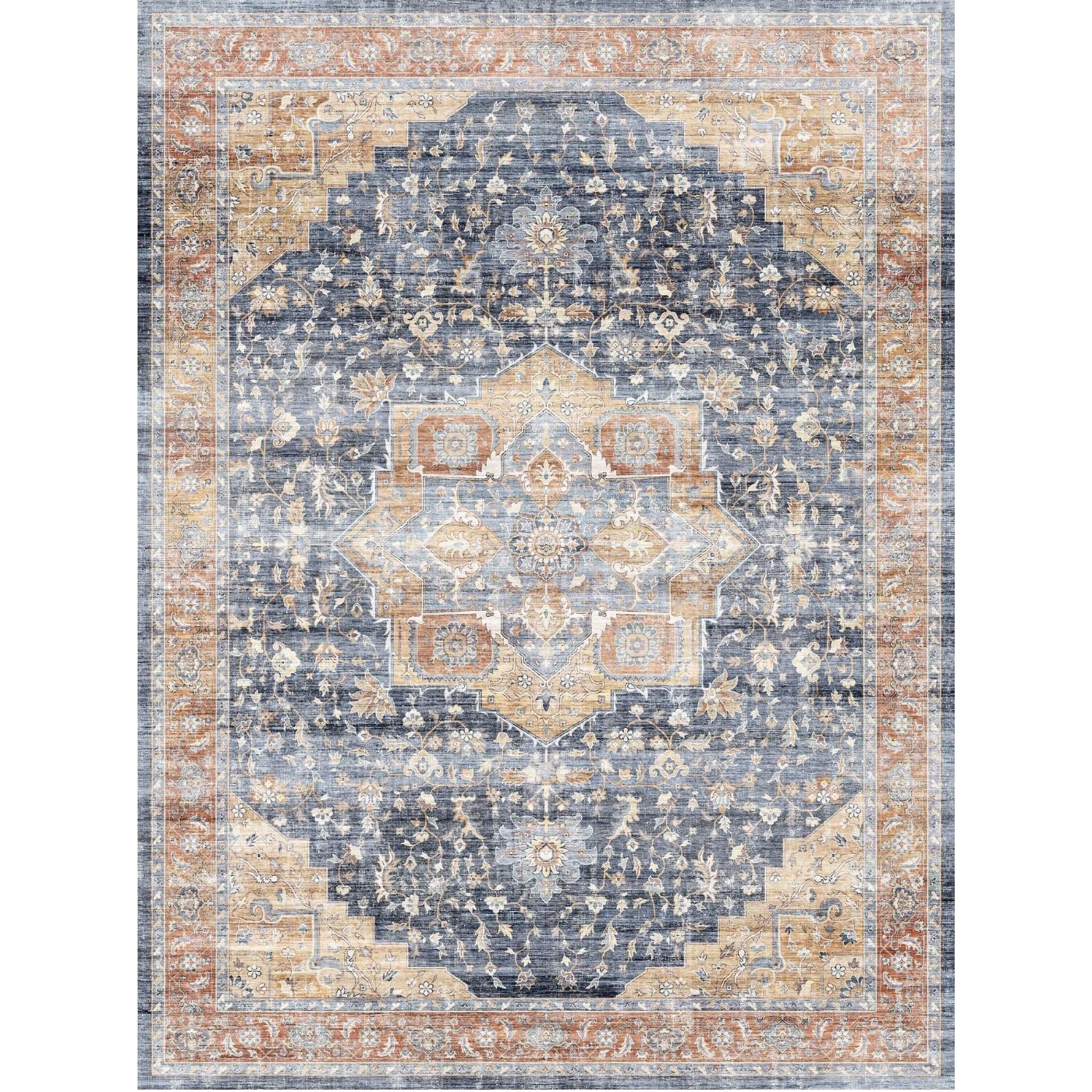 Talia Orange Blue Rug