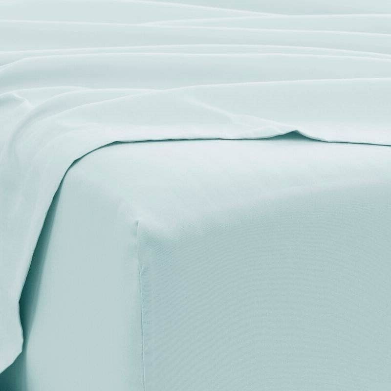 King Size Aqua 6 Piece Wrinkle Resistant Microfiber Polyester Sheet Set - Free Shipping