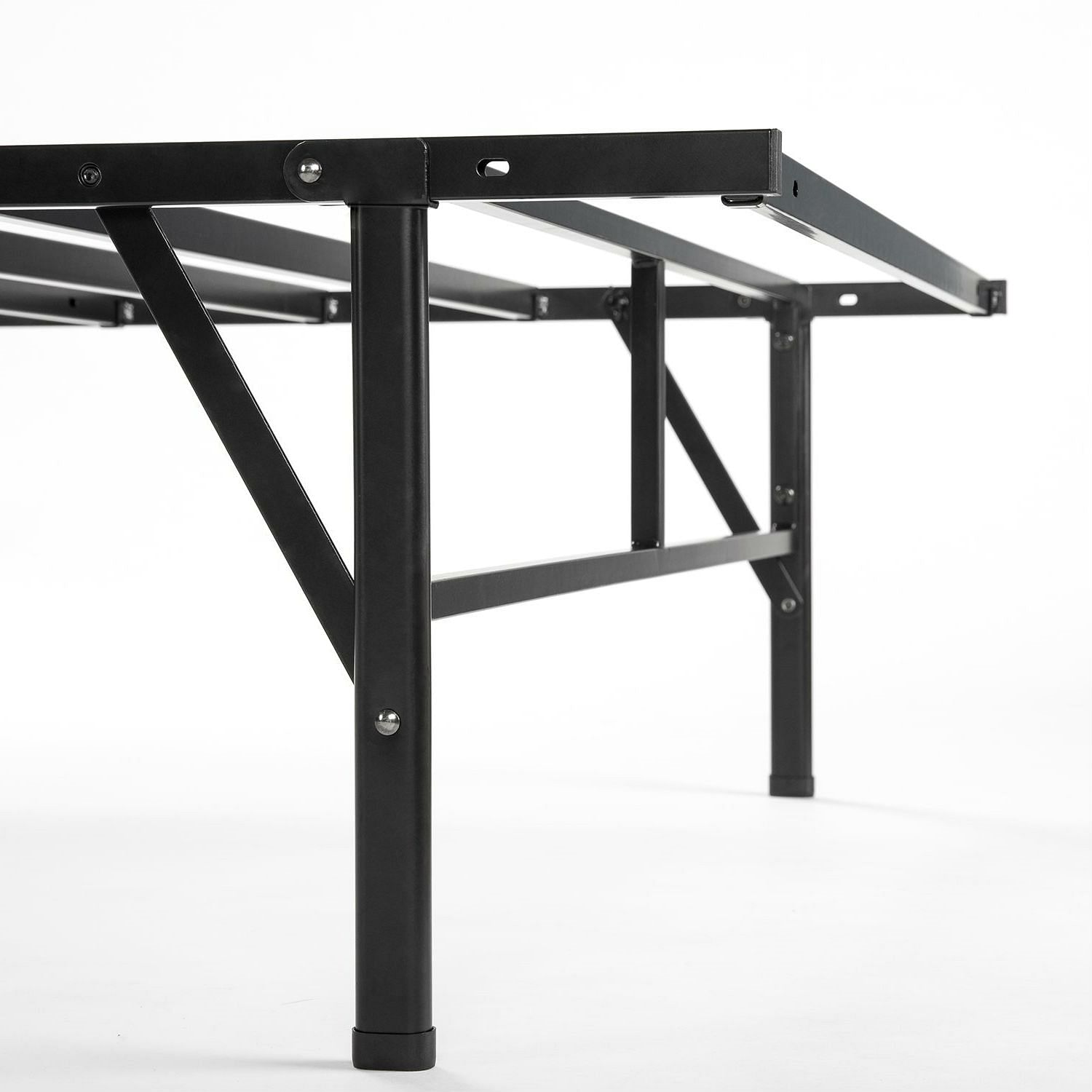 Twin XL Sturdy Metal Platform Bed Frame in Black - Free Shipping