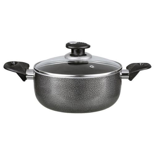 Brentwood 3 Qt. Round Aluminum Dutch Oven in Gray - Free Shipping