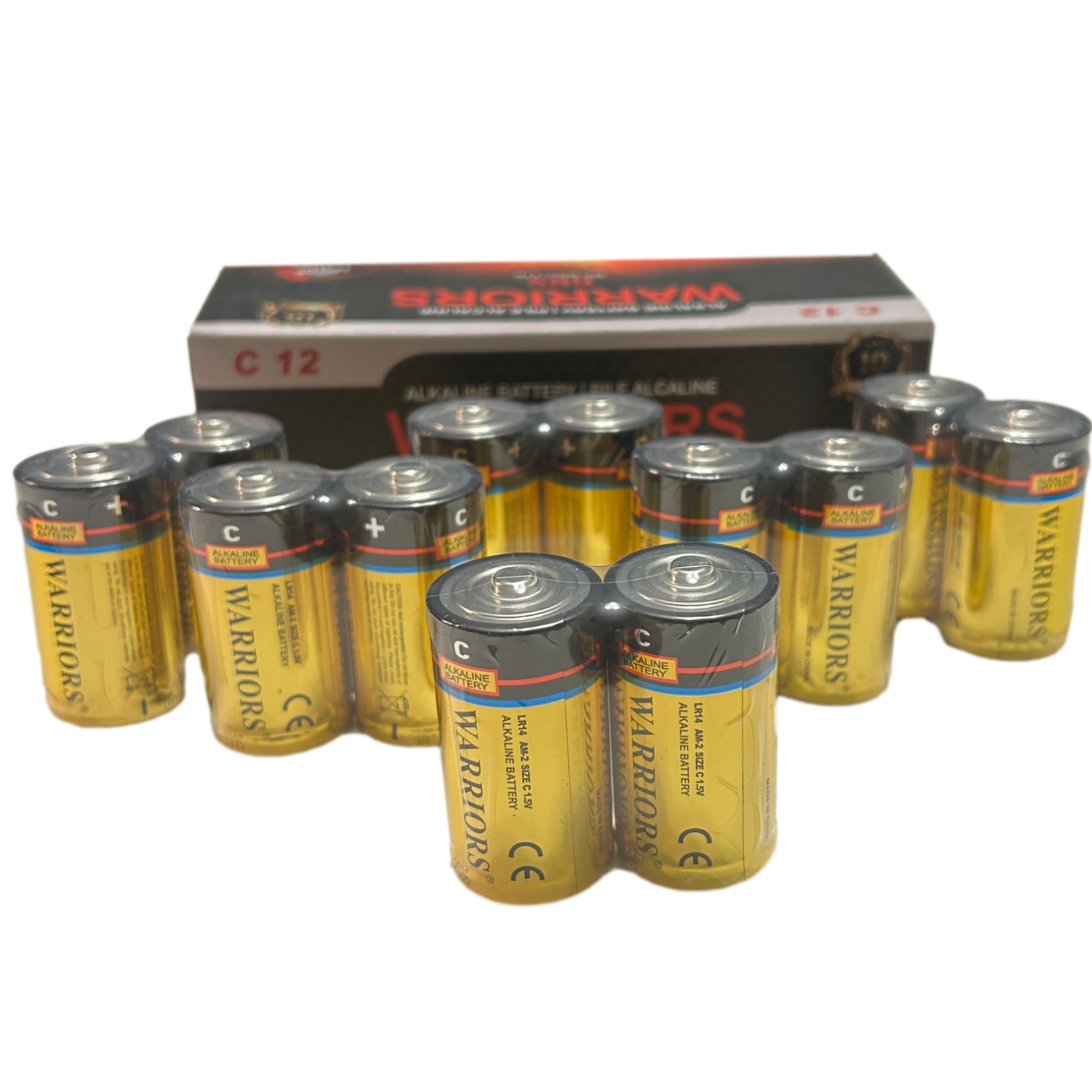 BRS C Alkaline Batteries — 12‑Pack (BRSLR14C)