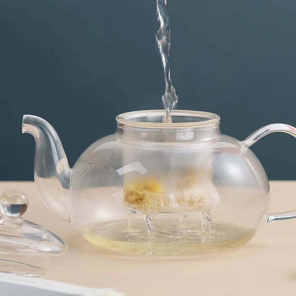 1,000 ml/33.8 oz Glass Teapot with Detachable Infuser - Free Shipping