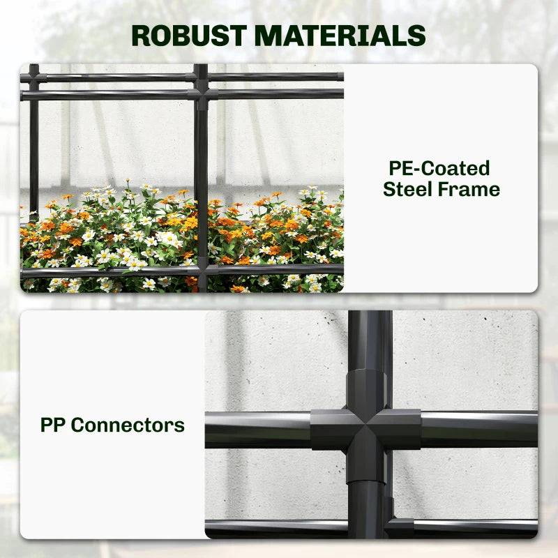 Raised Garden Bed with Trellis, Tomato Cage with 52.8 Gal Grow Bag, Garden Cucumber Trellis Plant Cage