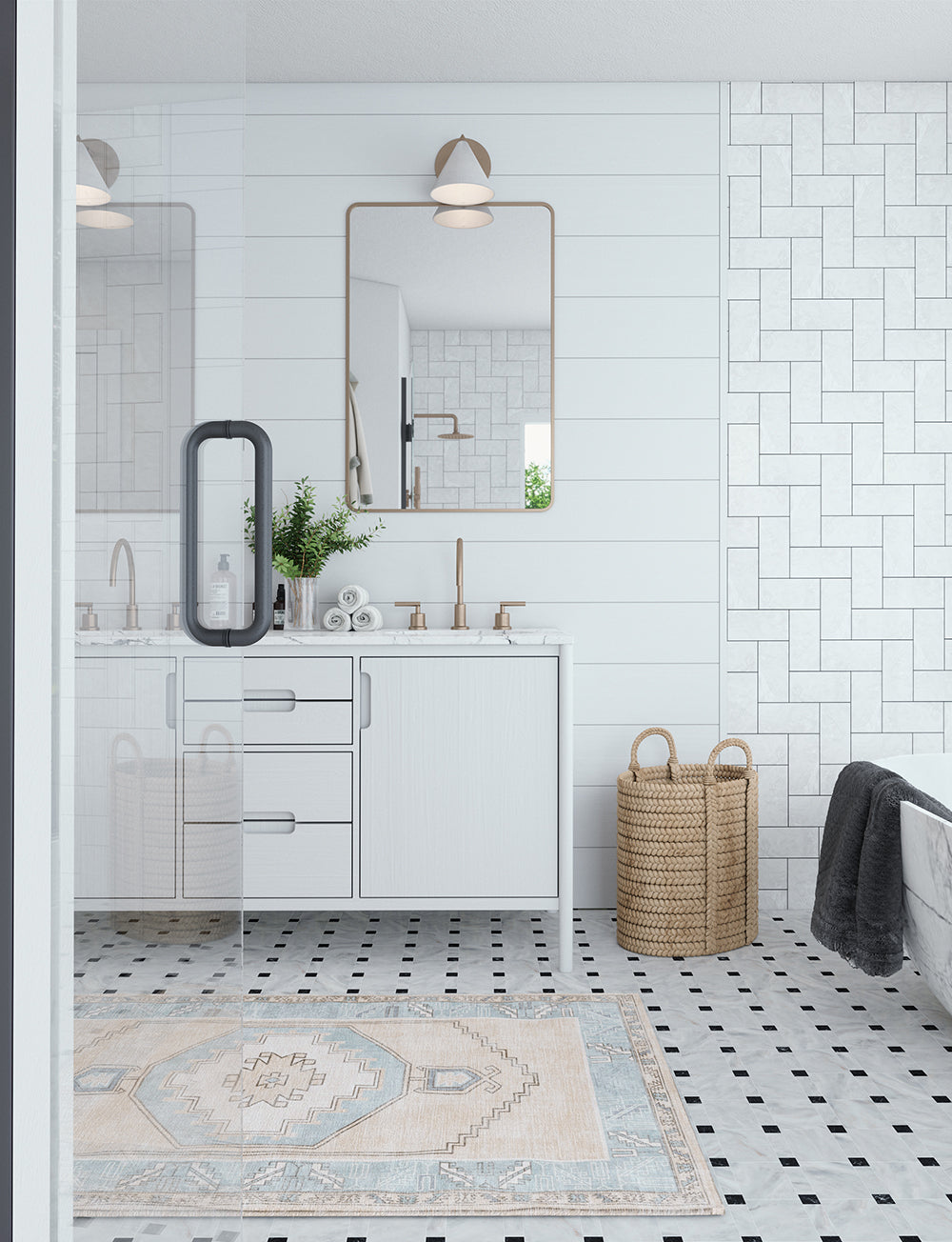 Barbara Light Blue Beige Rug