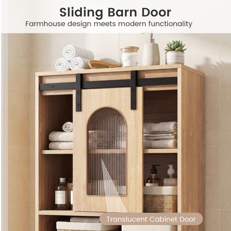 2-Piece Bathroom Cabinet Set with 59" Tall Storage Cabinet & 33" Floor Cabinet