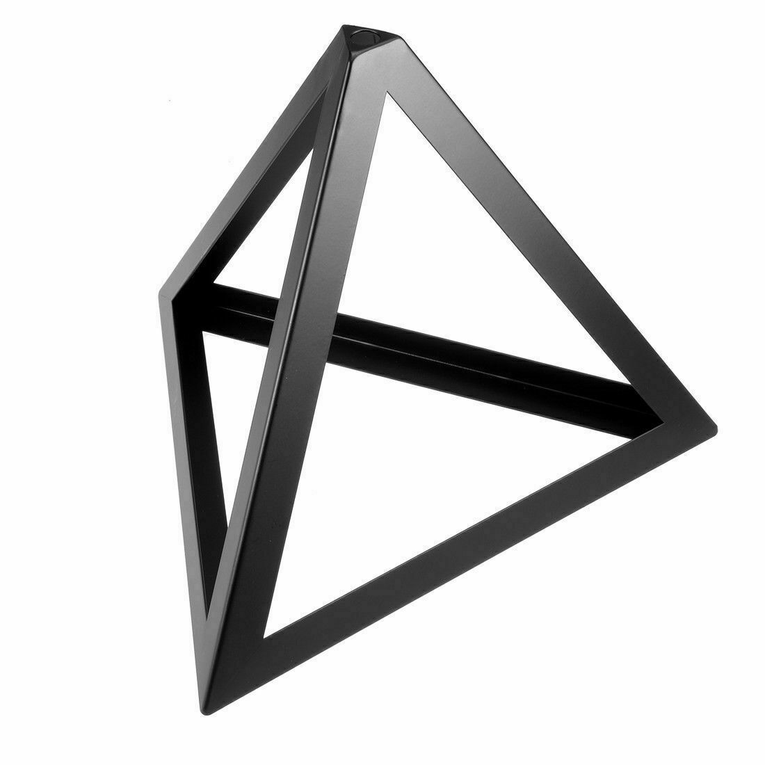Black triangle metal wire frame lamp Light wire cage~1585