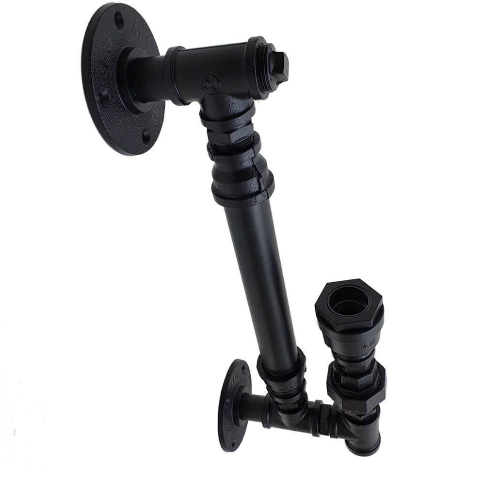 Industrial Black Wall Sconce pipe light~1622