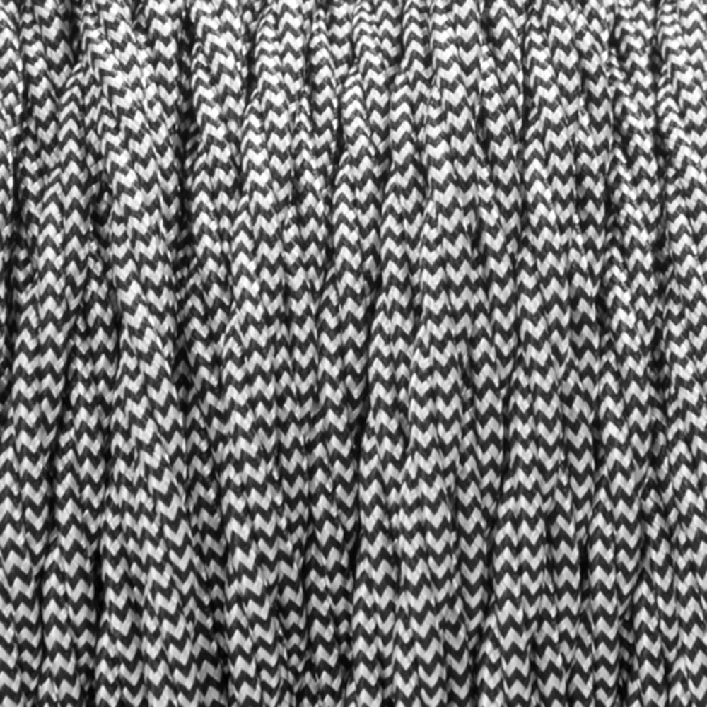 3 Core Twisted Fabric Electric Cable Black & White~2099
