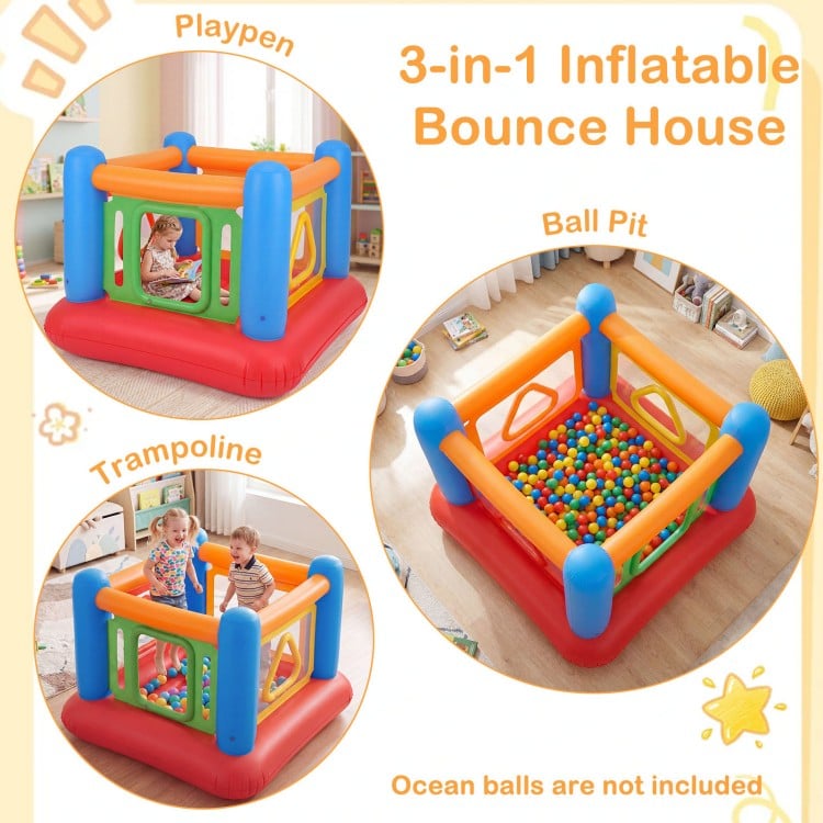 Blow Up Jumping House for Kids with Transparent Side Walls