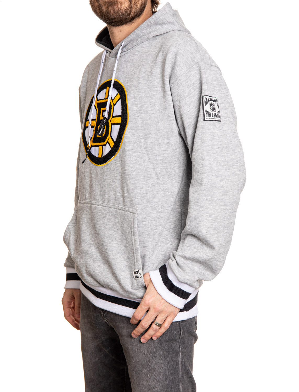 Boston Bruins "Muskoka Style" Premium Chenille Woven Logo Hoodie