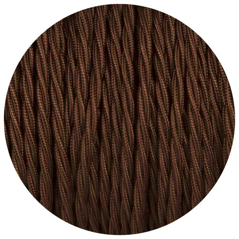 3 Core Braided Twisted Electrical Cable Brown ~ 2073