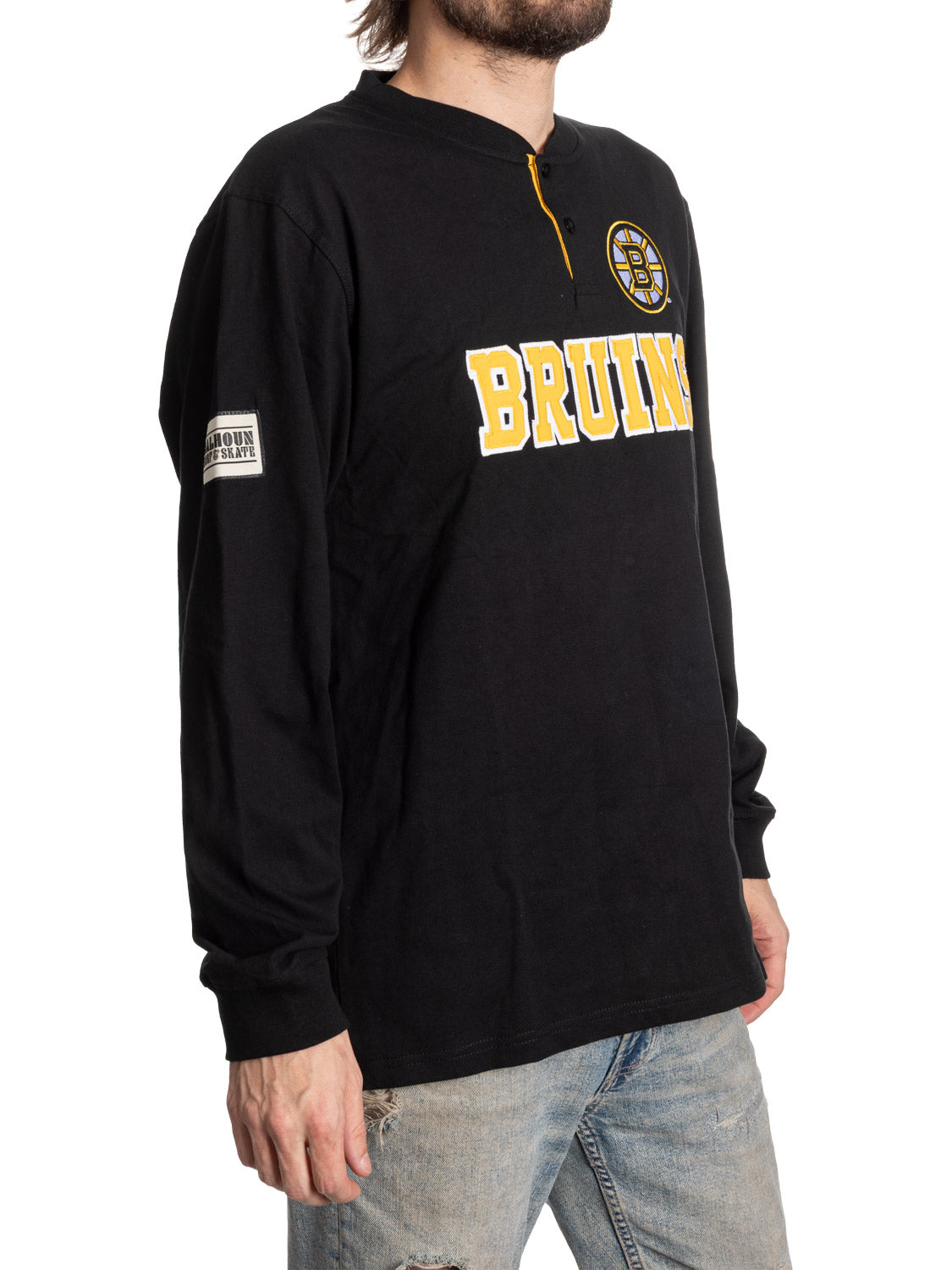 Boston Bruins Long Sleeve Henley--Presale