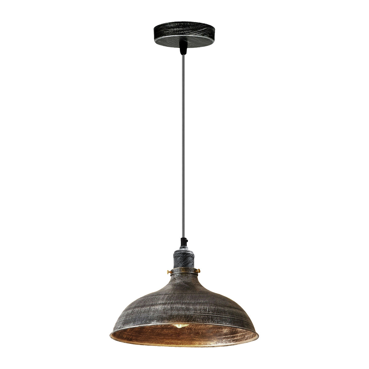 Vintage Barn Brushed Silver Hanging Pendant Light~1434