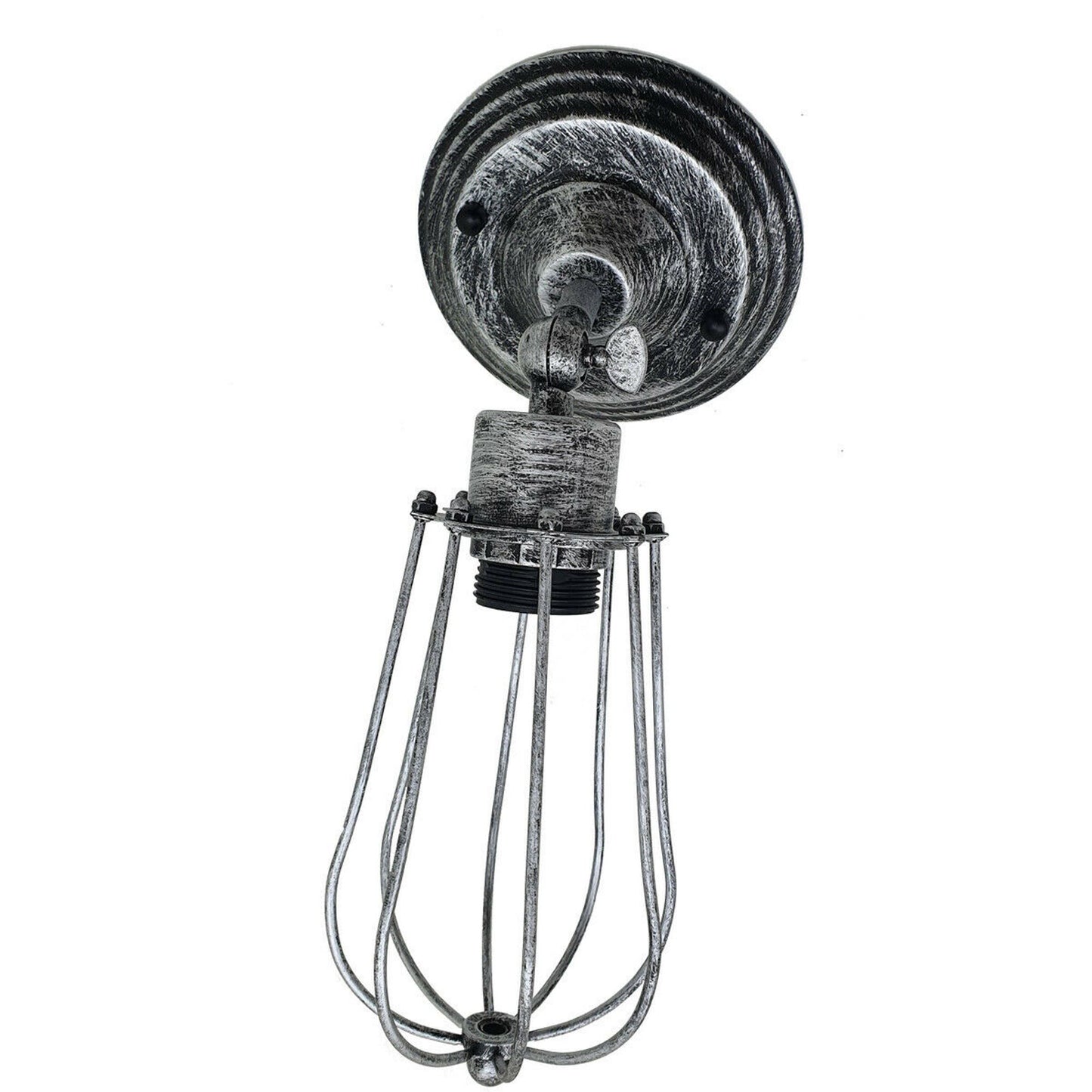 Industrial Brushed silver Balloon cage Wall Sconce Lamp~1522