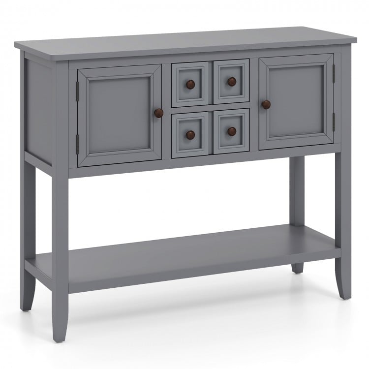 Buffet Sideboard Cabinet with 2 Doors and 2 Drawers-Gray