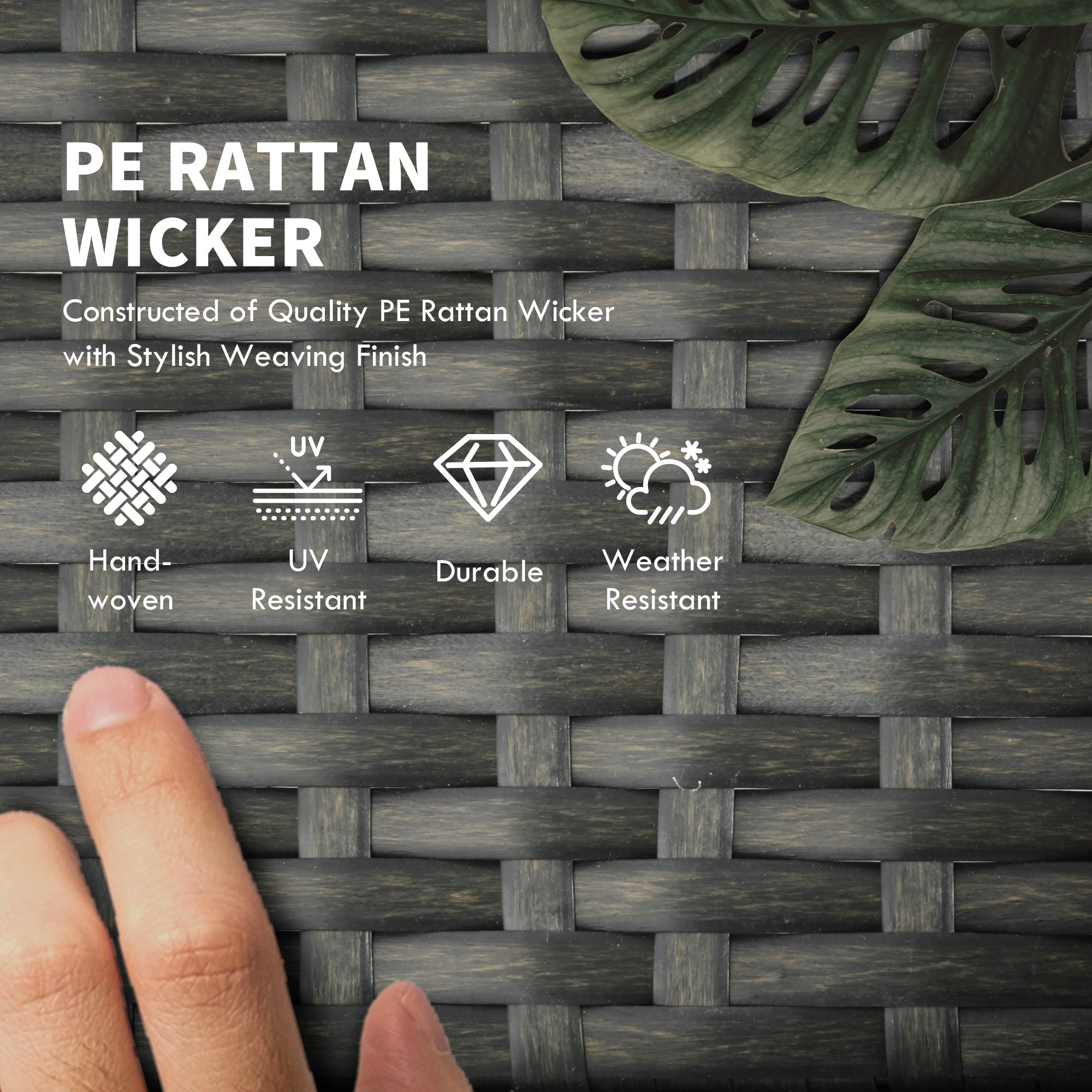 Outsunny 2 PCS PE Rattan Lounge Chairs Outdoor with Adjustable Backrest Wheels Steel Frame Recliner Sky Blue