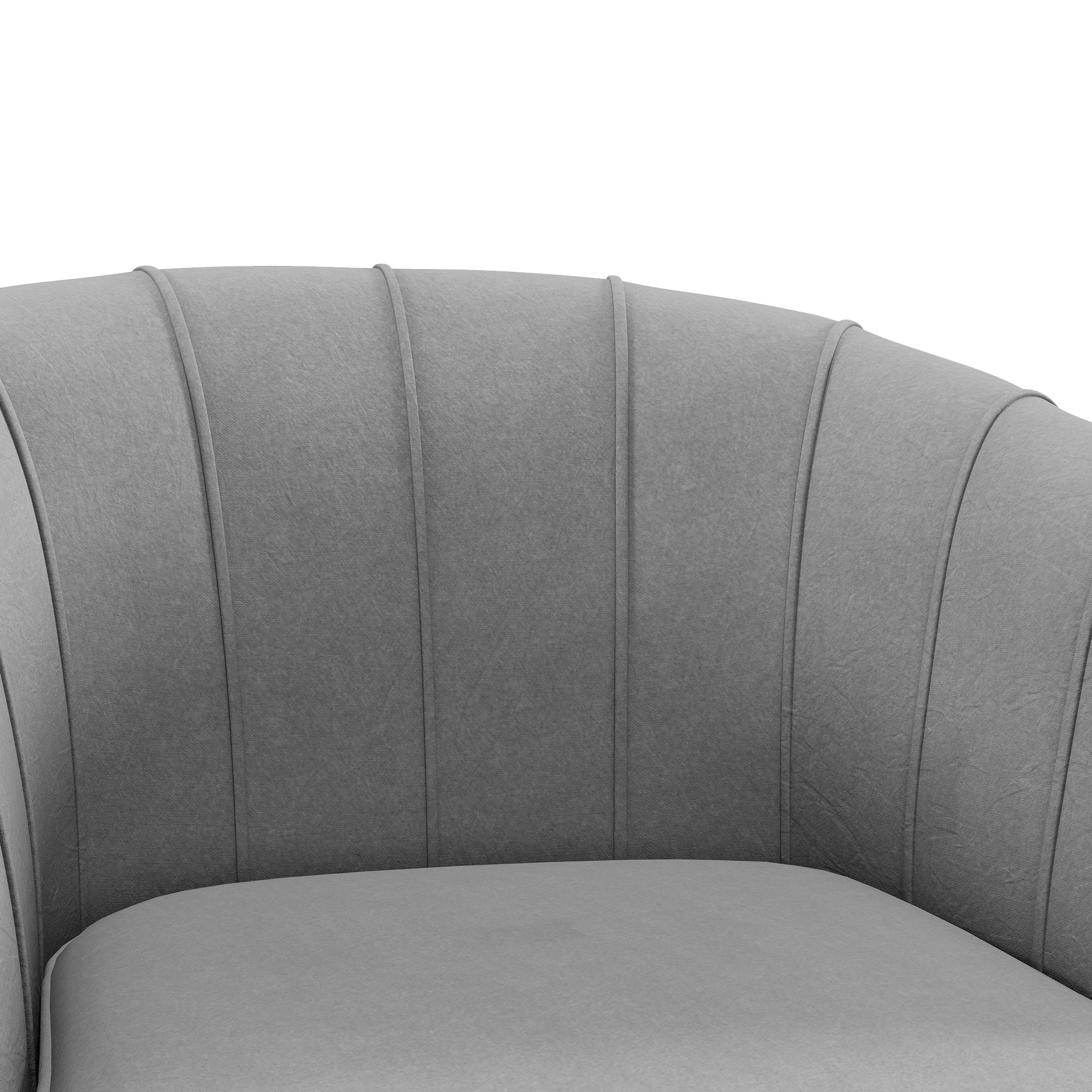 HOMCOM Elegant Living Accent: Fabric Armchair with Gold Metal Legs for Home Office, Bedroom, Grey Finish