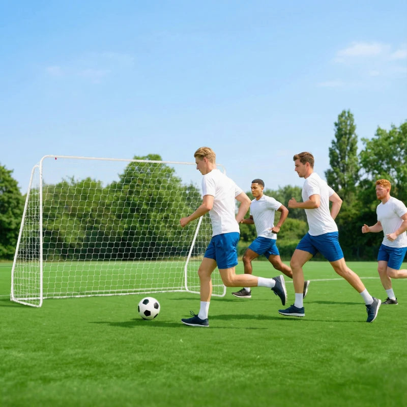 Soozier Soccer Goal, Soccer Net for Backyard, 10 x 4 ft, White