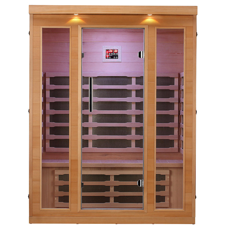 Banff 3-Person Far Infrared Sauna | Canadian Hemlock Wood with Bluetooth, LED & Aromatherapy