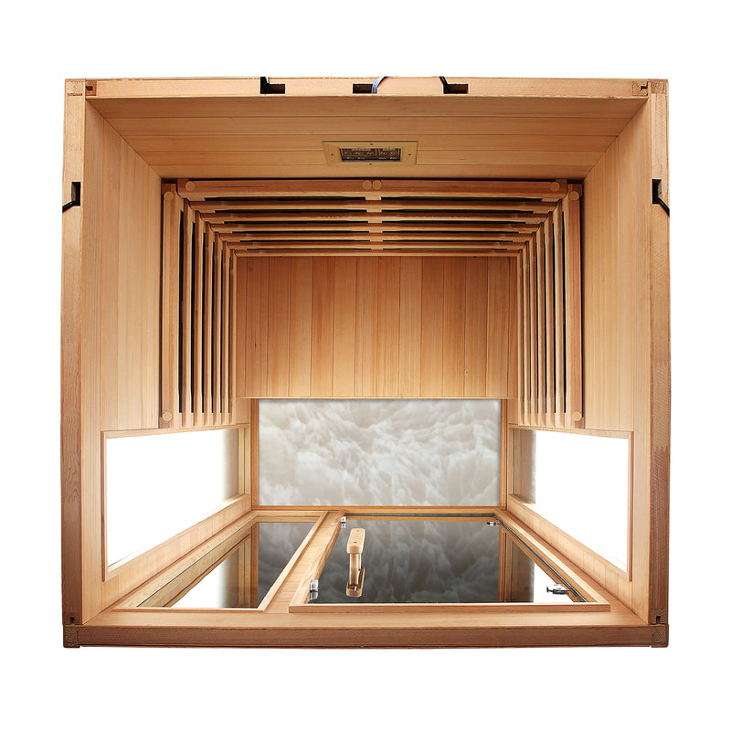 Chilliwack 1-Person Far Infrared Sauna | Canadian Hemlock Wood with Bluetooth, LED & Aromatherapy