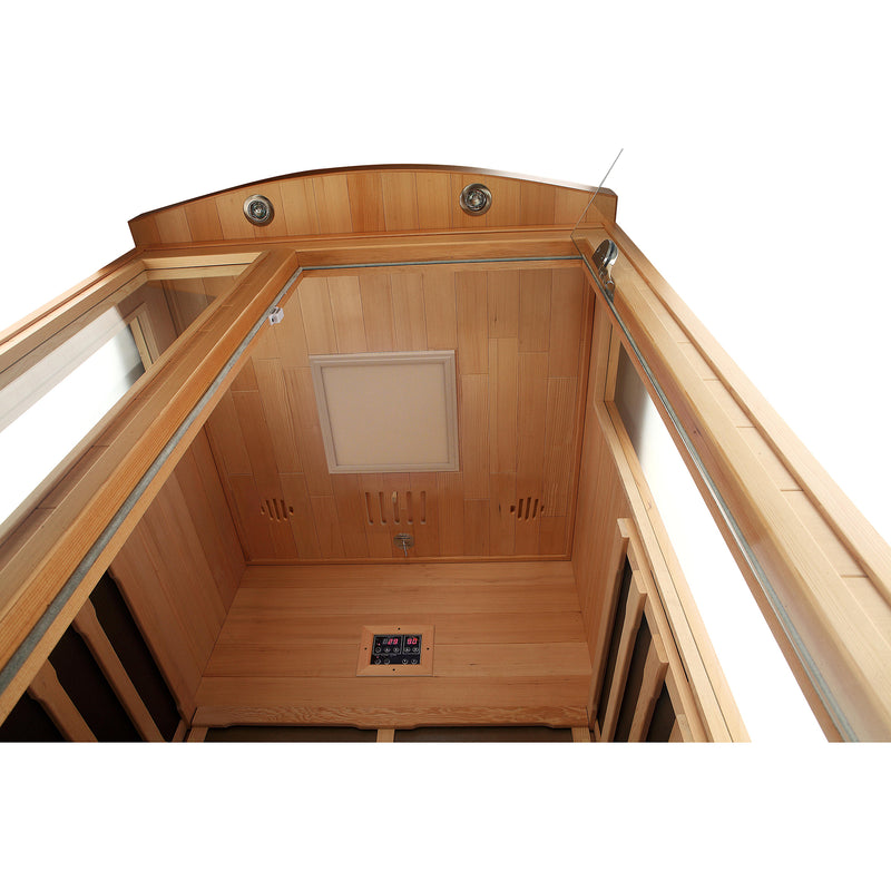 Chilliwack 1-Person Far Infrared Sauna | Canadian Hemlock Wood with Bluetooth, LED & Aromatherapy